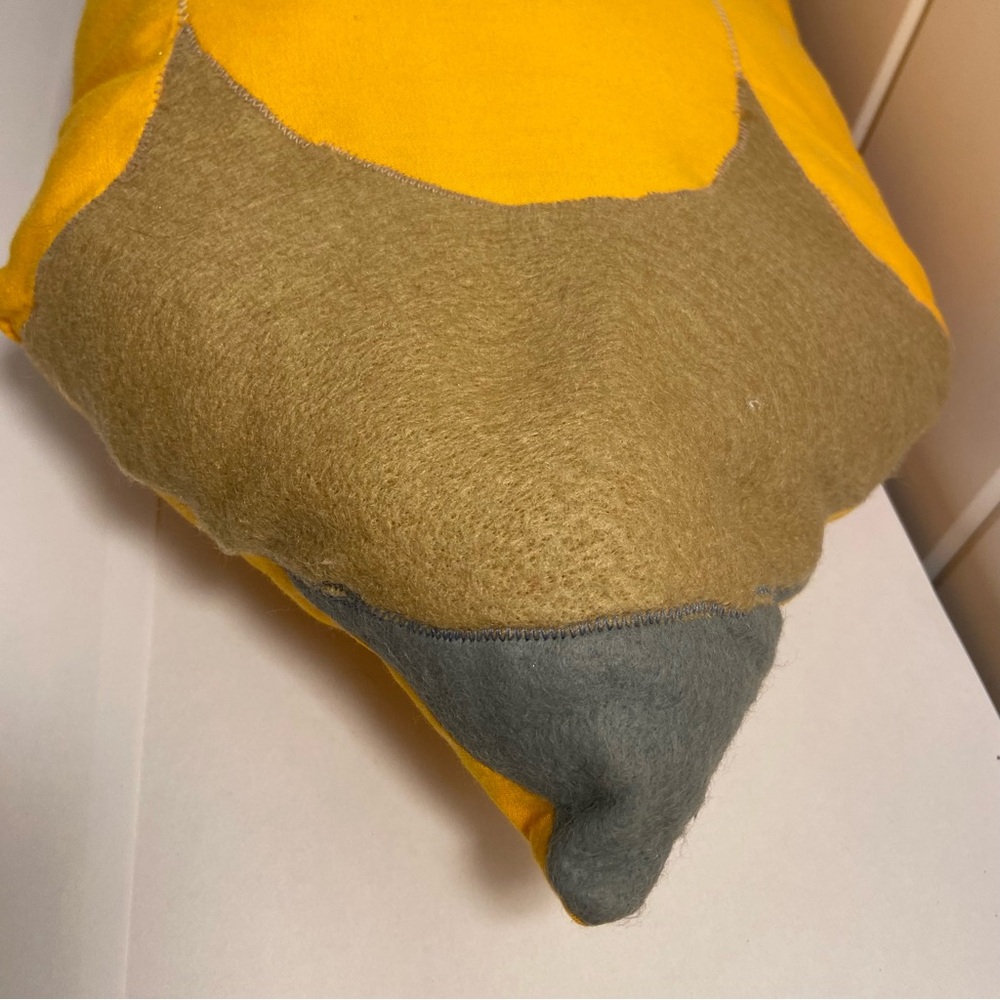 80s vintage Handmade Pillow Pencil shape decorative throw pillow 1980s 19 in - Picture 8 of 16
